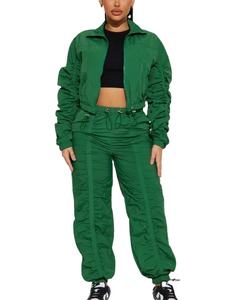 Ensemble coupe-vent personnalisé 2 pièces pour femme, patchwork léger en nylon avec fermeture éclair, ensemble 2 pièces court MADE BY HI 2026 - Product Image 4