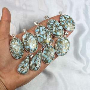 จี้อัญมณีรูปลาริมาร์ทองแดงรูปหนามเตยเครื่องประดับสไตล์โบฮีเมียนเครื่องประดับทองแดงที่หายาก - Product Image 6