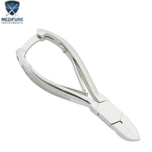 Coupe-ongles professionnels en acier inoxydable, poignée imprimée, double ressort, verrouillage arrière, lames concaves, outil de manucure, instruments de beauté - Product Image 5