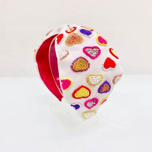 Serre-tête brodé à la main entièrement perlé, fabriqué en Inde - Product Image 2