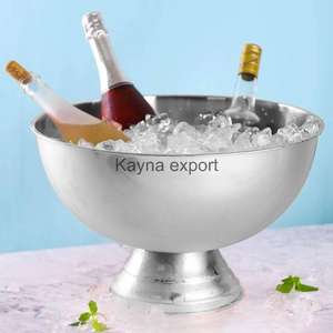 Bol à Champagne à paroi unique conçu seau à Champagne pour le vin grande capacité en acier inoxydable Logo personnalisé 12L métal - Product Image 1