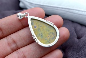 จี้พลอยแอทแลนทิไซต์925เครื่องประดับสำหรับทุกเพศชุบโรเดียมและชุบทอง - Product Image 3