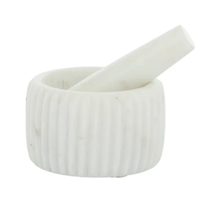 Juego de mortero y mortero de granito de mármol de piedra Natural de Color blanco y negro moderno cuencos de molienda para uso en la cocina - Product Image 3