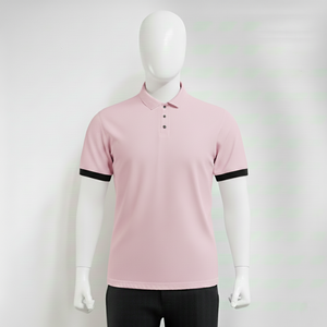Camiseta polo premium para hombre, manga corta, tela de algodón transpirable, corte ajustado, estilo casual moderno, para verano. - Product Image 4