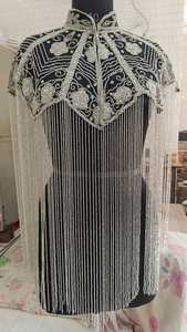 Wholesale Supply Hand Beaded Shawls with Sequin and Pearl Detailing for Evening and Event Wear Available at Factory price - Product Image 3