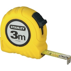 Stanley <b>Pocket</b> Tape Measure 3m Length with 12.7mm Width EC II <b>Plastic</b> Belt Clip Loose for Other Crafts - Product Image 1