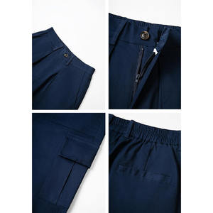 กางเกงคาร์โก้ผู้ชายผ้าฝ้ายมีหลายกระเป๋ากางเกงกลางแจ้งดูคลาสสิก - Product Image 4