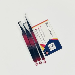 แหนบต่อขนตาปลายเรียบ 10 มม. ด้ามจับรูปหัวใจ สีชมพู ทำจากสแตนเลส ทนทาน รับผลิตแบรนด์ส่วนตัว พร้อมสกรีนโลโก้โดยบริษัท โซโมฟี่ เอ็นเตอร์ไพรส์ - Product Image 5