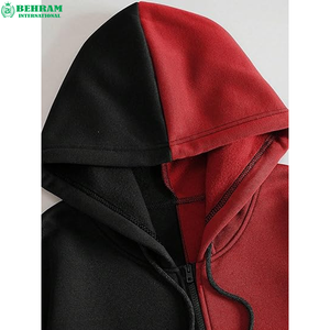 Hoodie court unisexe à fermeture éclair, design personnalisé, manches longues, respirant, en polaire/tissu éponge français, polyester/coton, coupe classique - Product Image 3