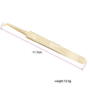Pinzas de acero inoxidable para extensión de pestañas Juego de pinzas para cejas Pinzas para pestañas Punta de acero inoxidable - Product Image 2