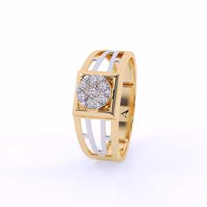 Anillo de diamante cultivado en laboratorio de joyería de mano moderna de doble prestigio para él con ajuste de punta eleva tu estilo - Product Image 4