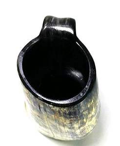 Mug en corne de buffle fait à la main avec finition antique pour boire de l'eau, mug à eau en corne de buffle durable, fait à la main dans un style traditionnel - Product Image 1