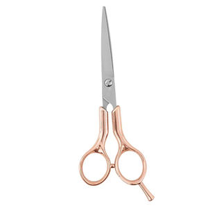 ขายส่งกรรไกรตัดผมโลหะเหล็กทองจับบ้านและกรรไกรร้านเสริมสวยมืออาชีพพร้อมที่วางนิ้วปรับได้ - Product Image 6