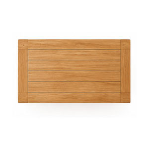 Table de salle à manger d'extérieur en bois massif avec pieds en tréteau robustes, table rectangulaire en bois pour jardin, patio, restaurant et hôtel - Product Image 3