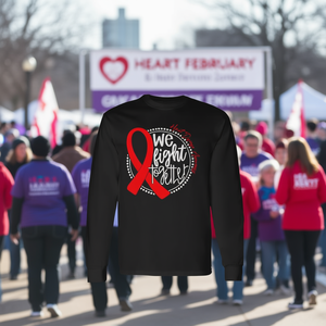 Maglietta a maniche lunghe con nastro rosso per la consapevolezza sulle malattie cardiache - Articolo promozionale di febbraio - Product Image 1