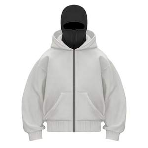 Sweat à capuche unisexe personnalisé 2026, capuche couvrant le visage, chaud, 100% coton, épaules tombantes, manches longues, ample, sweat à capuche surdimensionné pour homme - Product Image 3