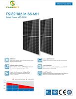 Panneau solaire monocristallin 490W de type N PERC 182mmx182mm pour toitures résidentielles et projets photovoltaïques commerciaux OEM