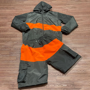 Custom Two Tone Windbreaker Short Set <b>Men</b> Reflective Nylon <b>Jacket</b> With Shorts Sports Streetwear Outfit - Product Image 6