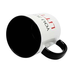 Fait main Litt Up! Tasse en céramique stoneware au design original avec sublimation personnalisée, compatible micro-ondes, cadeaux d'affaires, couvercle et cuillère - Product Image 4