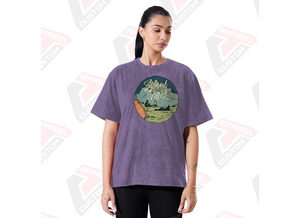 เสื้อยืดผ้ายีนส์ผ้าลูกฟูกสำหรับผู้หญิงผ้าเดนิมผ้าลูกฟูกผ้าฝ้าย100% นุ่มสวมใส่สบายทันสมัยเป็นมิตรกับสิ่งแวดล้อม - Product Image 2