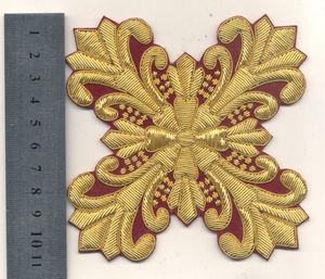 Parches de Tela Bordados a Mano en 3D, Hechos a Medida con Hilo de Bullion, Insignia de Moda Bordada a Mano, Embalaje Personalizado - Product Image 1