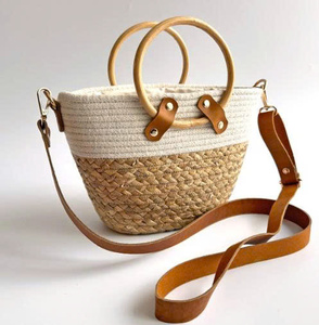 <b>STRAW</b> RAFFIA LEATHER BAG WHOLESALE - Product Image 2