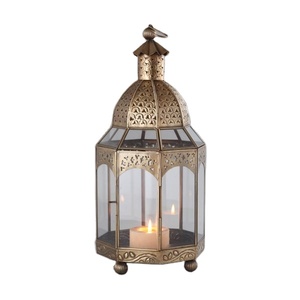 Stylish <b>Lantern</b> for home hotel Restaurant decor Antique brass finished iron hanging <b>lantern</b> Decorative Candle <b>lantern</b> tabletop - Product Image 6