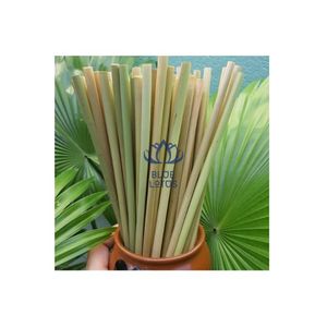หลอดแบบใช้แล้วทิ้ง100% ผลิตภัณฑ์หญ้าธรรมชาติที่เป็นมิตรต่อสิ่งแวดล้อม2023ได้รับจากปีฟาร์มดอกบัวสีฟ้าในเวียดนาม - Product Image 1