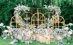 Golden Floral Carving Wedding Backdrop <b>Frame</b> Nikkah <b>Arch</b> <b>Frame</b> UK Wedding Decor Manufacturer DST Exports British Decor Panels - Product Image 6