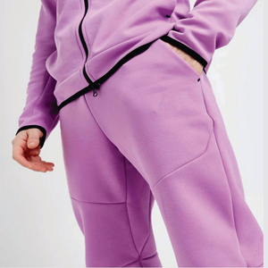 OEM Design 69% Cotton 31% Polyester <b>Orange</b> Men Tech Fleece Tracksuit Full Zip <b>Hoodie</b> Joggers Sweatpants Sweatsuit - Product Image 5