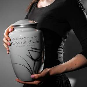 โกศศพสำหรับผู้หญิงและผู้ชายตกแต่งโกศแบบมันเงาสำหรับขี้เถ้ากระดูกมนุษย์ - Product Image 5