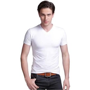 T-shirts homme coton extensible t-shirts homme casual t-shirt vêtements homme mode sous-vêtements col rond actif t-shirts courts - Product Image 1