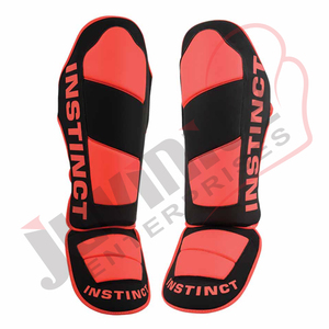 Vente en gros Pro Muay Thai Shin-n-step Hi Tec Skintex Protection du tibia pré-incurvée en cuir jambières et protège-jambes de sport - Product Image 2