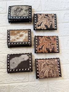 Portefeuille de créateur pour femmes cheveux sur peau portefeuille en cuir de fourrure Animal en cuir usiné à la main portefeuille pour femmes porte-carte cadeau en espèces pour elle - Product Image 6