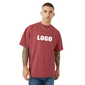 T-shirts surdimensionnés décontractés de haute qualité grande taille pour hommes à manches courtes respirantes et lourdes avec impression numérique - Product Image 1