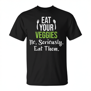 T-shirt Eat Your Veggies a maniche corte, girocollo unisex, maglietta promozionale - Product Image 3