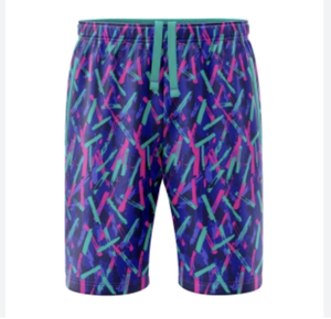 Short de bain écologique demi-blanc avec short à motif uni brodé camouflage et plage - Product Image 1