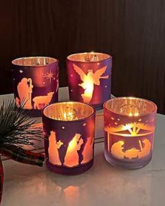 Vela de cristal con acabado de merquary votivo para todas las ocasiones Decoración Ambiente Otoño Candelabro Votivo Titular - Product Image 1