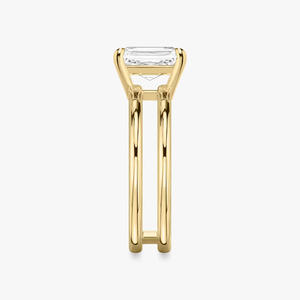 Bague en or massif 18 carats 14 carats avec un diamant de laboratoire taille radiant serti à griffes pour elle, à offrir - Product Image 4