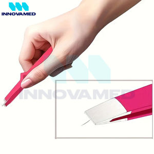 2025 couleur rose forme de coeur bon fournisseur en acier inoxydable faites votre propre pince à épiler à sourcils entièrement personnalisée - Product Image 5