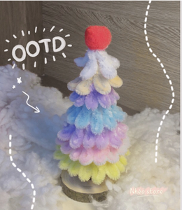 Meilleur idéal pour la décoration des vacances de Noël 2023 et cadeau pour votre bien-aimé fait à la main vert et rose sapin de Noël Zinc Velvet - Product Image 4