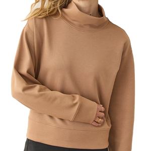 Custom 380GSM Fleece Heavy Weight Sudadera con capucha de gran tamaño Boxy Fit Acid Wash Unisex Mock Neck Sudadera 2026 - Product Image 3