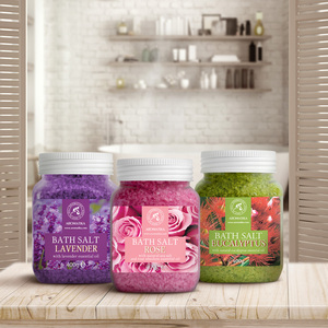 Set de Sales Marinas Naturales Aromatika para Baño, 3 Paquetes de 400g, Cristales de Lavanda, Rosa y Eucalipto, Kit de Aromaterapia 3 en 1 para Cuerpo, Adultos - Product Image 1