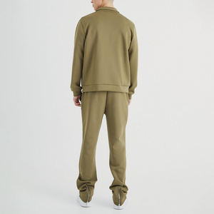 Ropa de calle con logotipo personalizado, conjunto de chándales y pantalones de chándal con cremallera, conjunto de fabricante, chándal deportivo para hombre en blanco de talla normal - Product Image 2