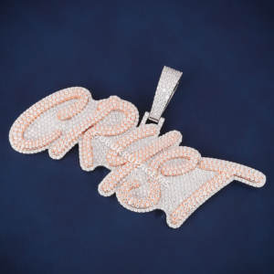 Hip Hop Full Iced Out 925 Sterling Silver Moissanite Diamond Letter personalizado Letra Nombre Colgante al por mayor - Product Image 4