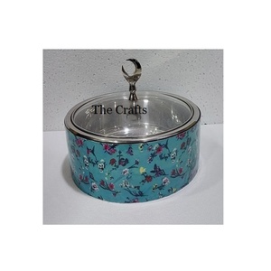 Diseño admirable de madera y trabajo Meena Hot Pot Cazuela con tapa de vidrio Utensilios de cocina Sirviendo olla caliente a baja velocidad - Product Image 1