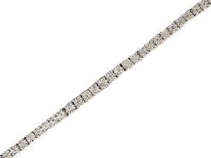 Pulsera clásica de tenis de oro rosa de 10 quilates con diamantes cultivados en laboratorio en diseño de una sola fila para la moda femenina con estilo - Product Image 2