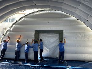 Tùy chỉnh <span class=keywords><strong>Inflatable</strong></span> lều không khí-hỗ trợ hangar kín PVC khung - Product Image 5