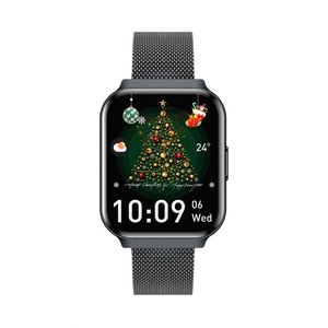 Montre connectée KM86, écran tactile TFT 1,75 pouce, boîtier en aluminium, bracelet en silicone, étanche IP67, tracker d'activité pour femmes - Product Image 6