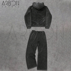 2025 Servicio OEM ODM Cómodo Transpirable Diseño único Nuevo estilo Ropa exterior Conjunto de chándal de lavado ácido de alta calidad para hombres - Product Image 2